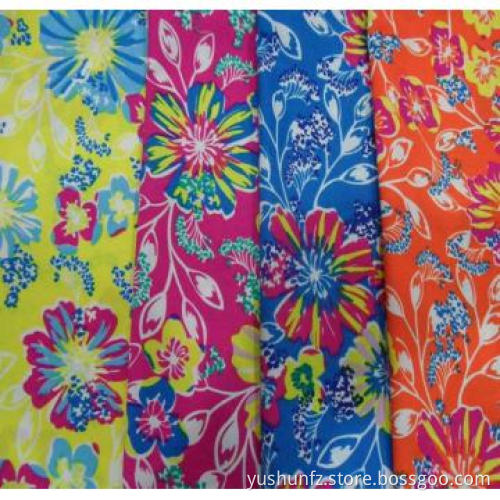 Heat transfer Printed polyester peach skin fabric with fashion styles